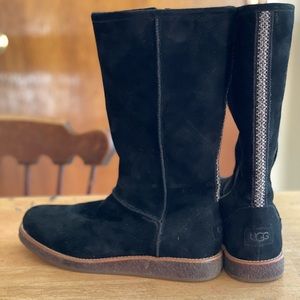 Uggs Rue knee high suede zipper boots womens